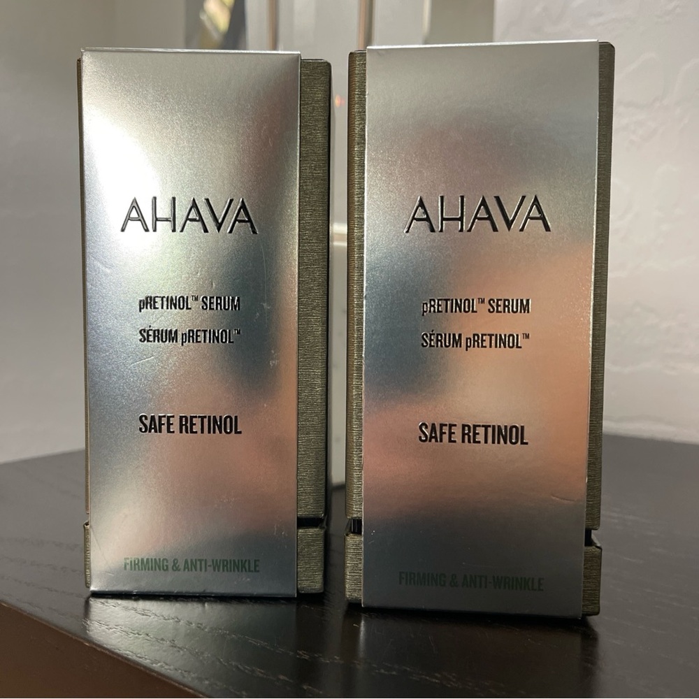 AHAVA Safe Retinol Serum in Silver Packaging